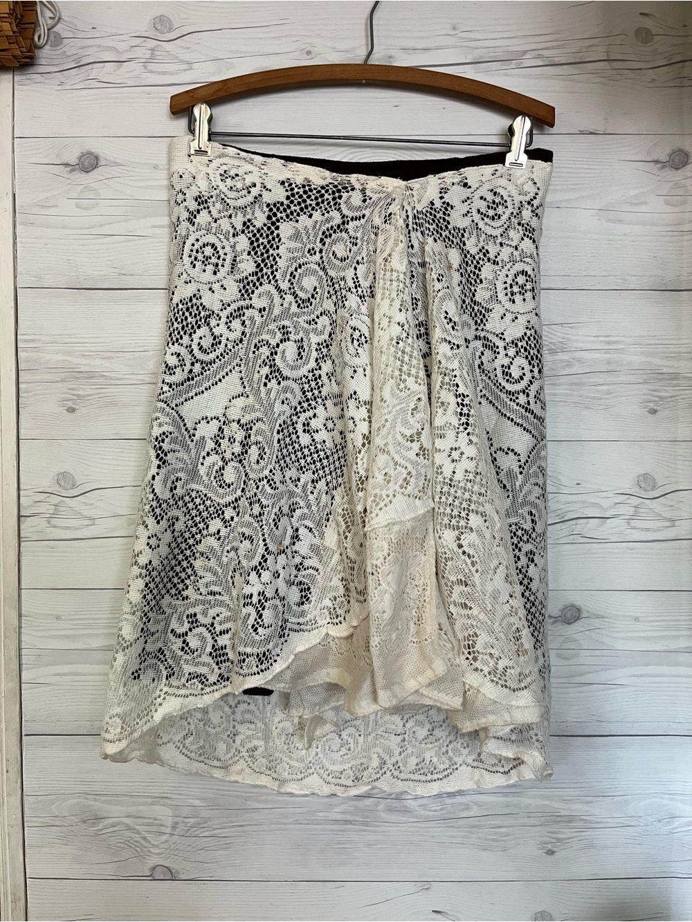Handmade Upcycled Lace Flowy Skirt Small